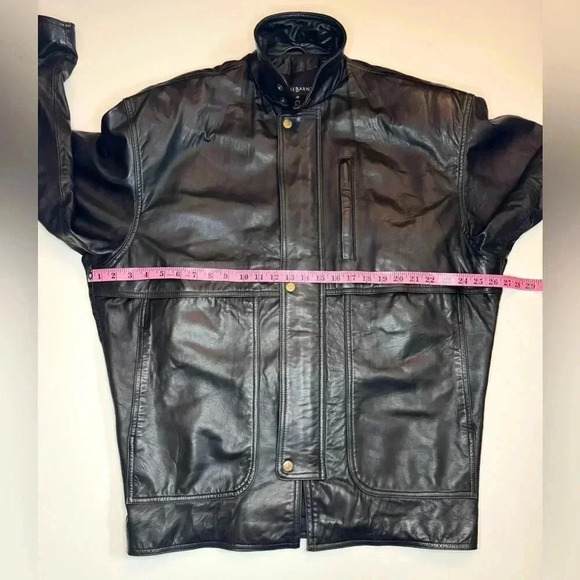 Jhane Barnes Men’s Vintage Leather Jacket Size- 38 - Picture 5 of 14